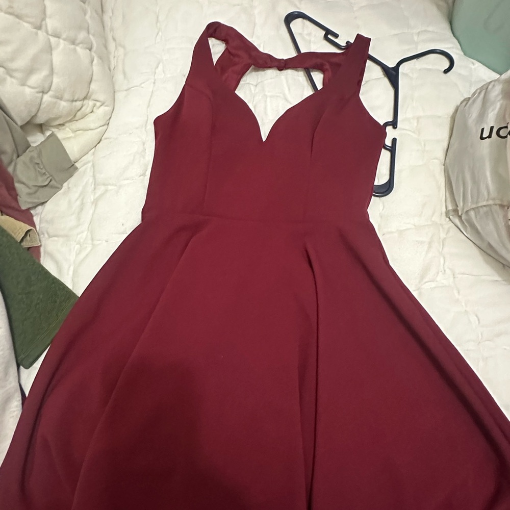 B Darlin Deep Red Backless Dress